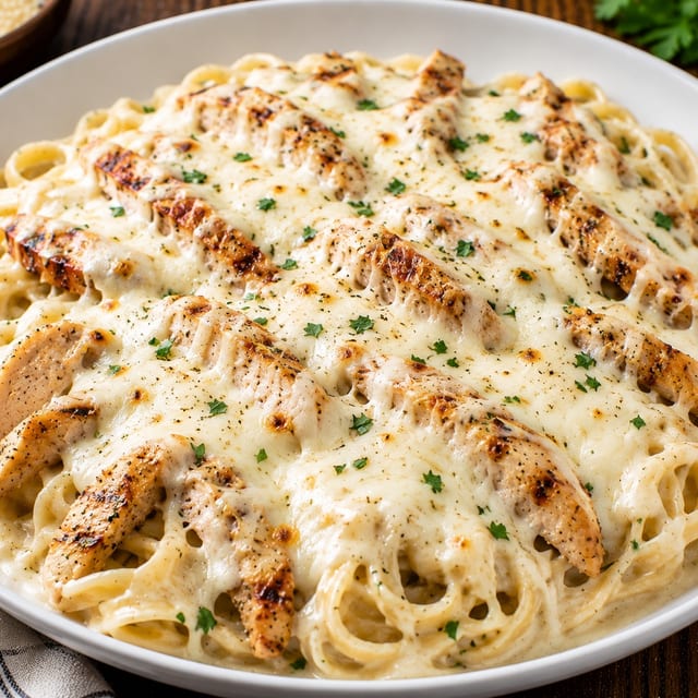 Chicken Fettuccine Alfredo.