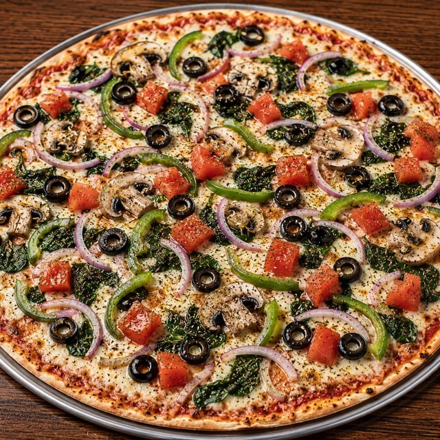 Palio's Vegetable Pizza.