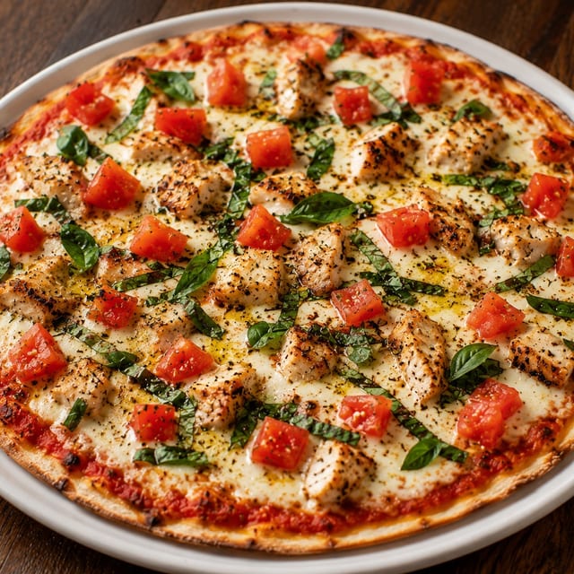 Chicken Basil Pizza.